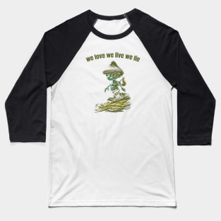 Smurf Cat We Live Baseball T-Shirt